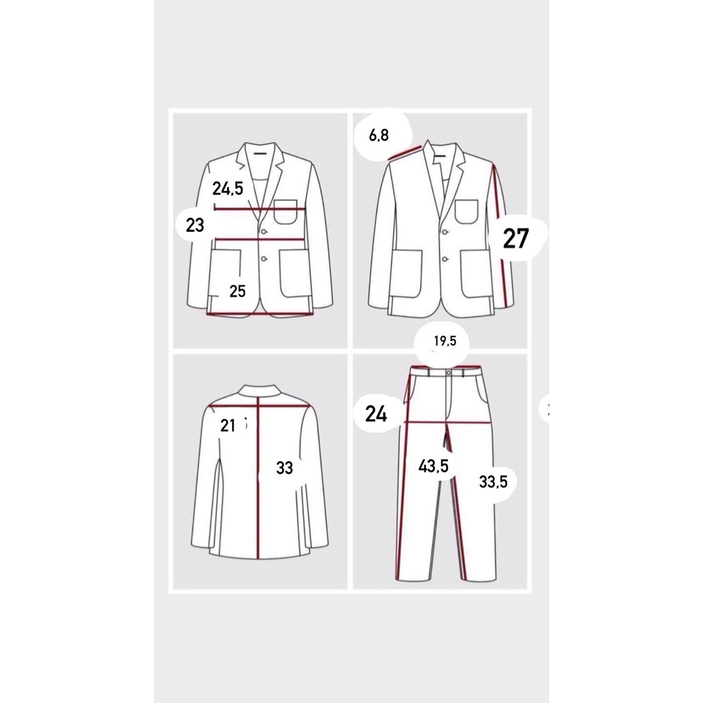 ARMANI  COLLEZIONI SU MISURA men's 2 piece suit.  Size  48L.      (s159) - Picture 7 of 16